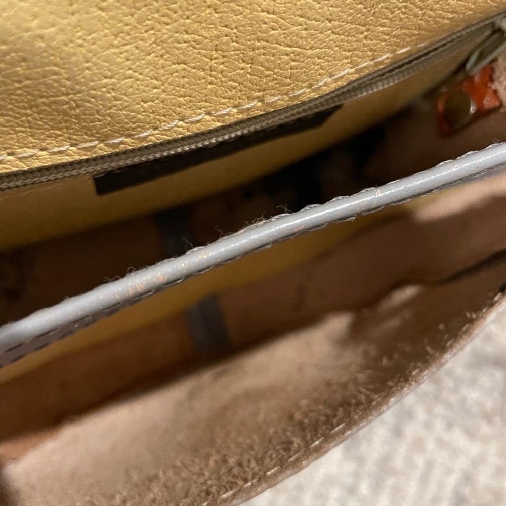 Genuine Leather Small Gray Crossbody Purse Made in Italy 🇮🇹 Florence - Picture 6 of 10